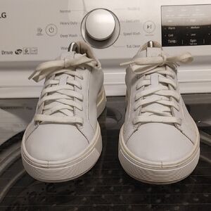 Ecco White Leather Sneakers